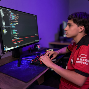 Aluno das ACADEMIES da Santos Tech